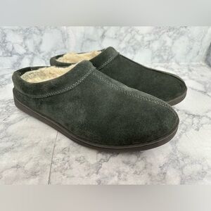 My Slippers Men's Suede Slip-On House Shoes in Dark Gray sz 10